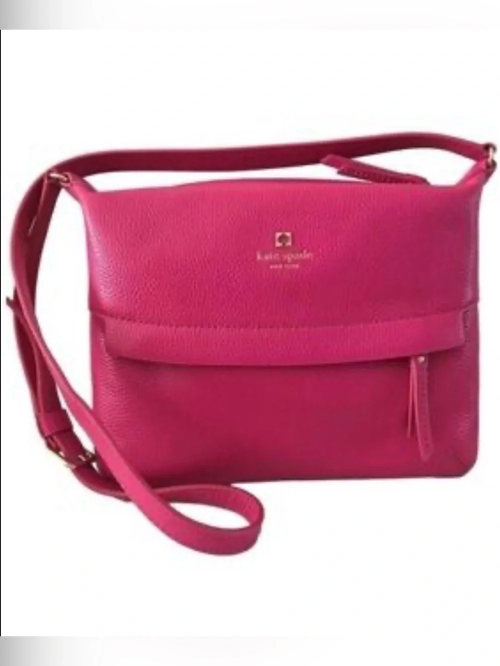 Kate Spade Hot Pink Pebbled Leather Crossbody Bag Women’s